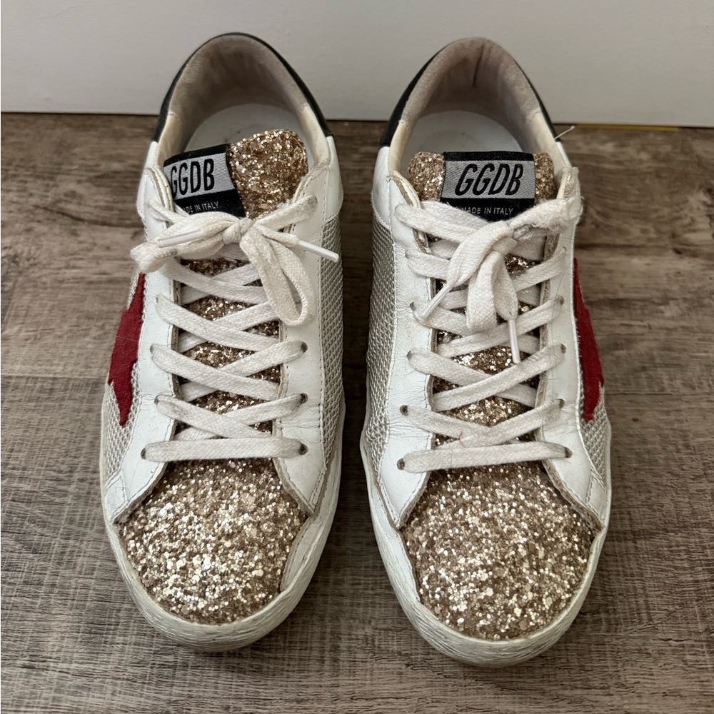 GUC Authentic Golden Goose Superstar Sneakers 37 7 - Picture 3 of 6